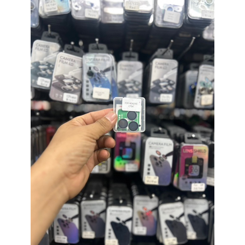 แหวนโลหะกล้องเลนส์ป้องกันฟิล์มสําหรับrealme C75 X C75X C 75 RealmeC75Xกระจกนิรภัยคลุมทั้งหมดฟิล์มป้อ