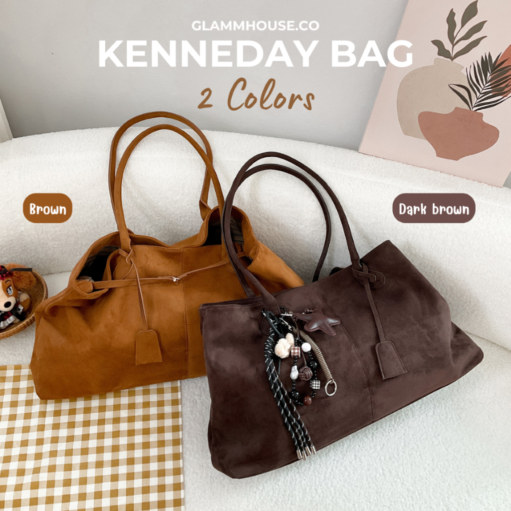Glammhouse – Kenneday bag กระเป๋าสายแบกดีไซต์สุดฮิต ใส่ A4 / Ipad / Macbook ได้ จุของได้เยอะ น้ำหนักเบามาก