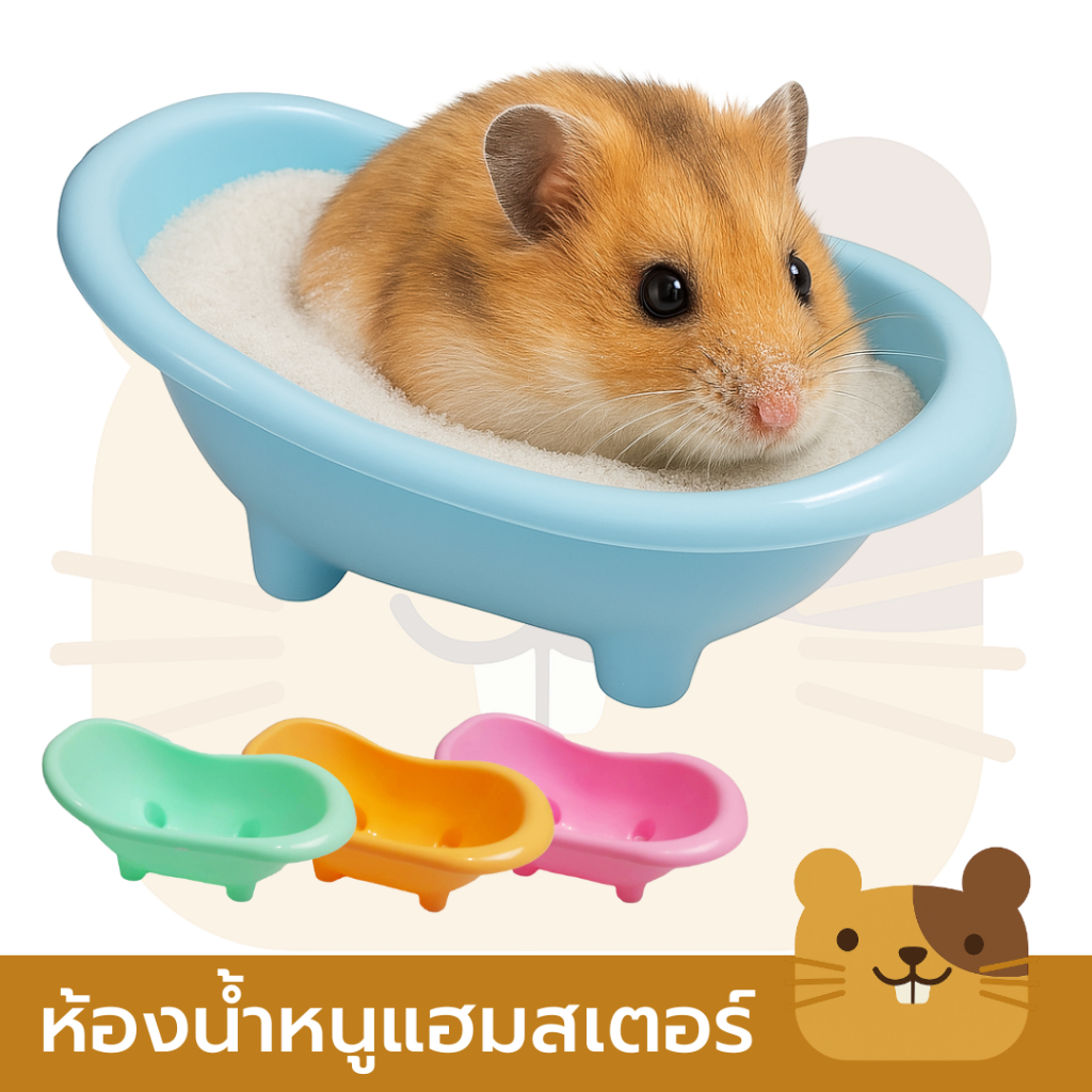 ห้องน้ำแฮมเตอร์ อ่างอาบน้ำแฮมเตอร์ หนู Hamster Sand Tub