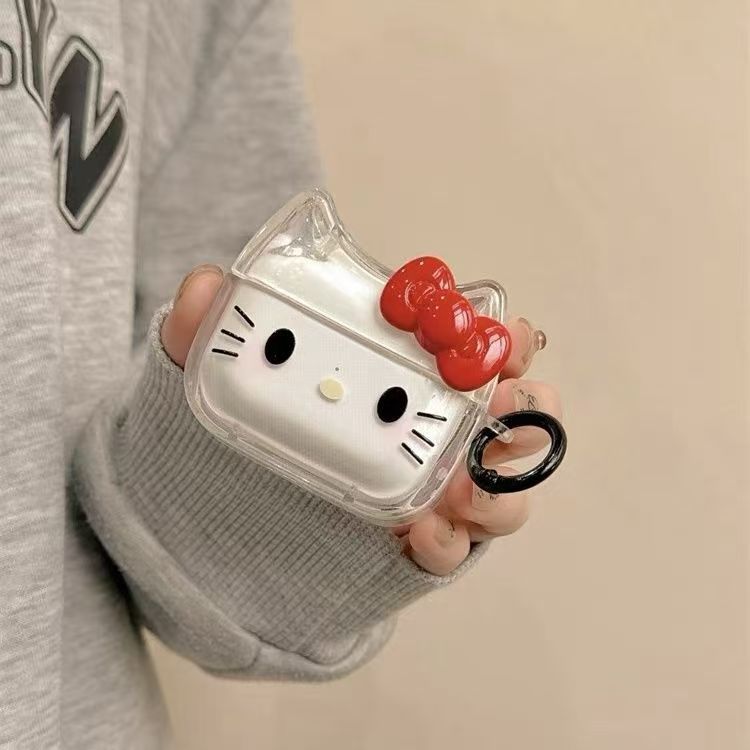 Hello Kitty   Airpods 1 2 3 4 Airpod Pro 2 หูฟังไร้สายบลูทูธ Hard Anti-drop ชุดหูฟังฝาครอบป้องกัน ราคา ถูกที่สุด ดีลบีเคเค แกลเลอรีภาพที่ 2