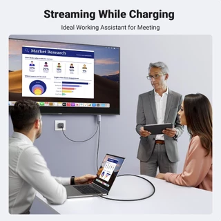 UGREEN USB-C to HDMI (4K/60Hz) Cable with PD 100W รองรับชาร์จเร็ว PD100W ยาว 2 M รุ่น 55330