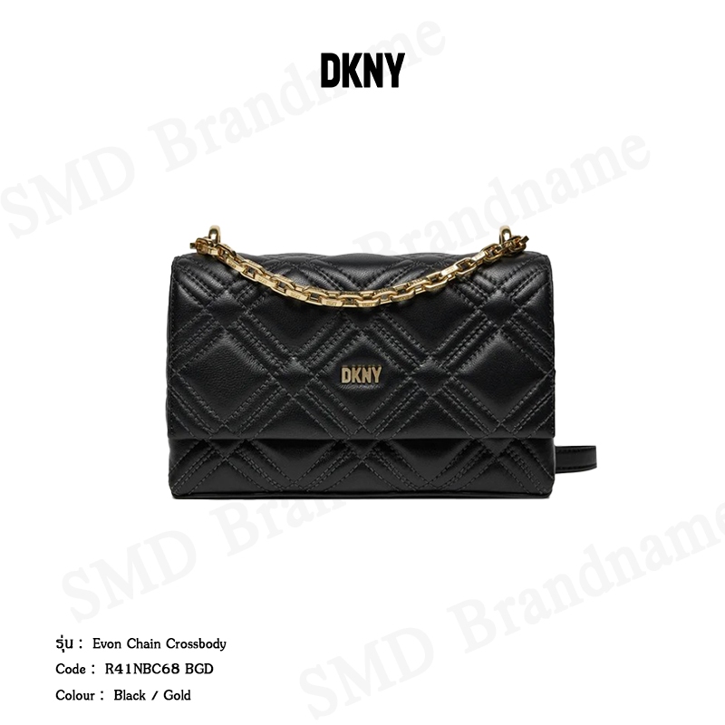 DKNY กระเป๋าสะพายข้าง รุ่น Evon Chain Crossbody Code: R41NBC68 BGD