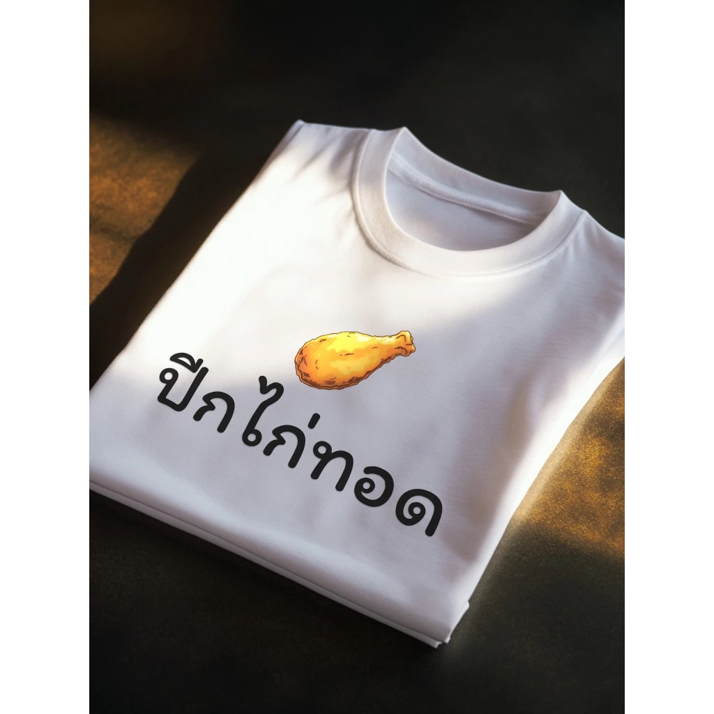 เสื้อยืด ปีกไก่ทอด ปีกไก่ทอด Cottonแท้ 100%