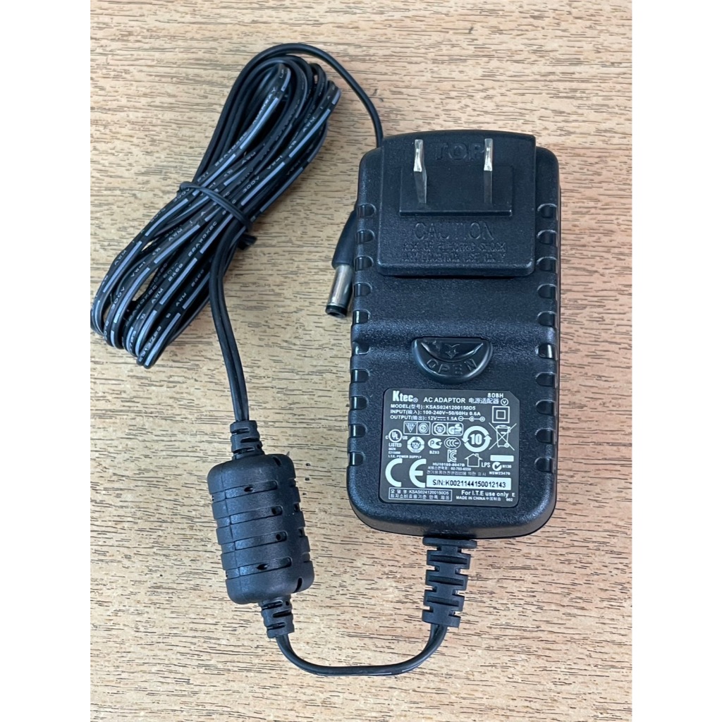 อะแดปเตอร์12โวลต์ 1.5แอมป์ ปลั๊ก 5.5x2.1-2.5 Adaptor12V 1.5A Ktec