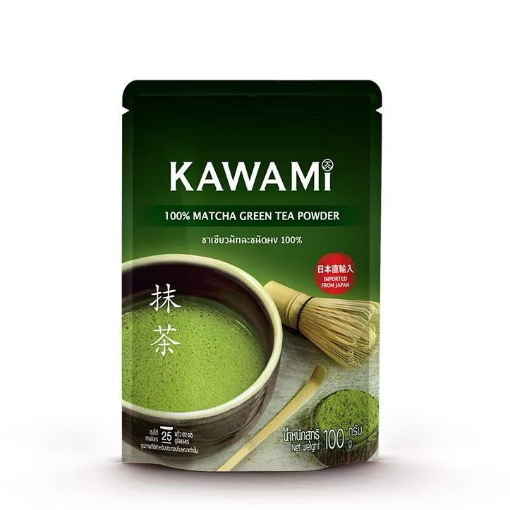 KAWAMI คาวามิ ชาเขียวมัทฉะ100% ขนิดผง 100g