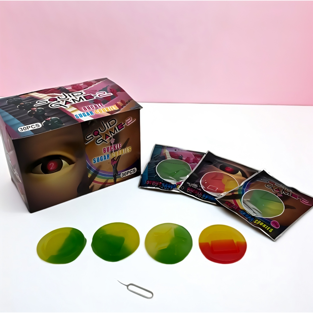 ⚡ส่งไว⚡ Gogowa Squid Game Candy Pop – Dalgona Lollipop with a Dark Twist