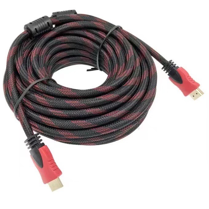 สาย TV HDMI 10 เมตร 15เมตร 20เมตร 30เมตร สายถักรุ่น HDMI 10M 15M 20M 30M CABLE 3D FULL HD 1080P