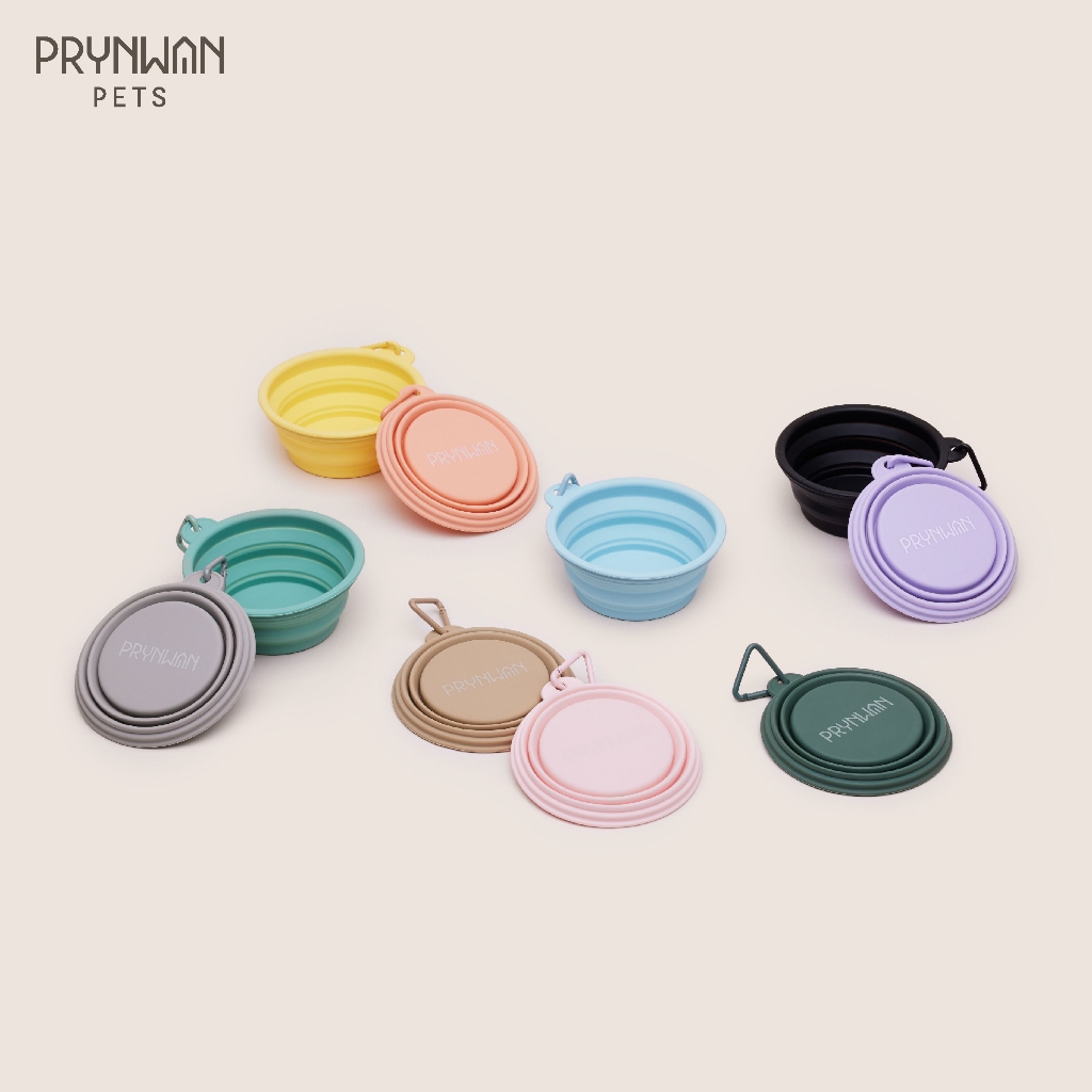 PRYNWAN Pets - COLLAPSIBLE FOOD BOWL ชามอาหารสัตว์เลี้ยงพับได้ ขนาด 400 ML