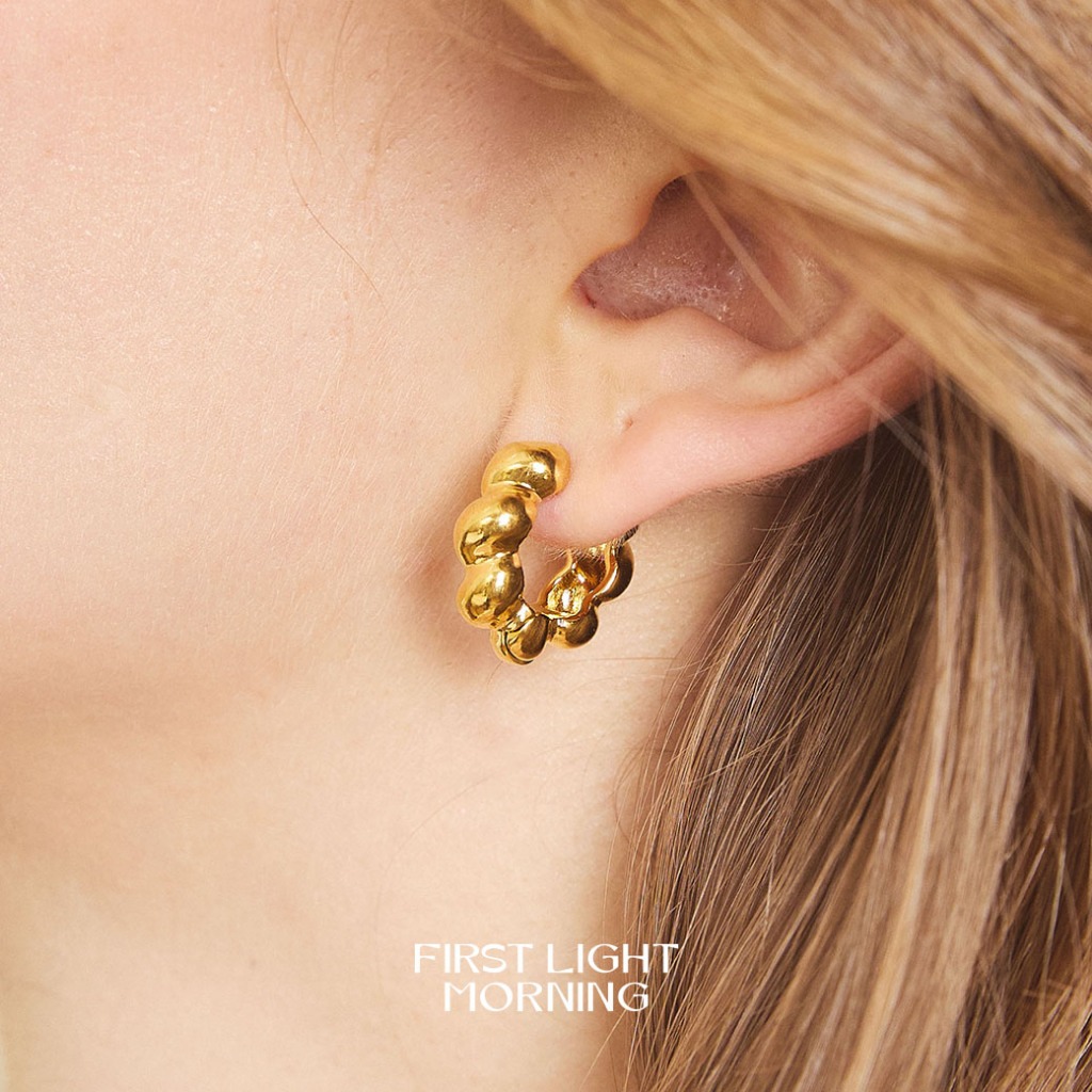 First Light Morning : Eva Earrings - Stainless Steel ต่างหู mimimal ต่างหูห่วง