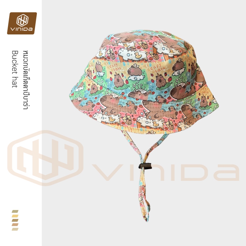 สินค้าใหม่ หมวกบัคเก็ตคาปิบาร่า น้องหมีเนย (ของเด็ก)ทรงสวยลึก กันแดดลายน่ารัก แฟชั่นกำลังฮิต 601 สินค้าอยู่ในไทย
