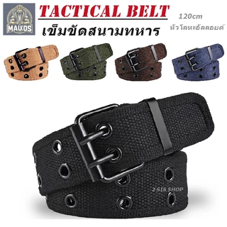 🅰 Double Grommet Belt 🅰 เข็มขัด เข็มขัดสนามทหาร 🔸อเนกประสงค์แบบรูตาไก่คู่ หัวเหล็กอัลลอยด์120*4 CM🔷ร้านไทย ส่งไว✅