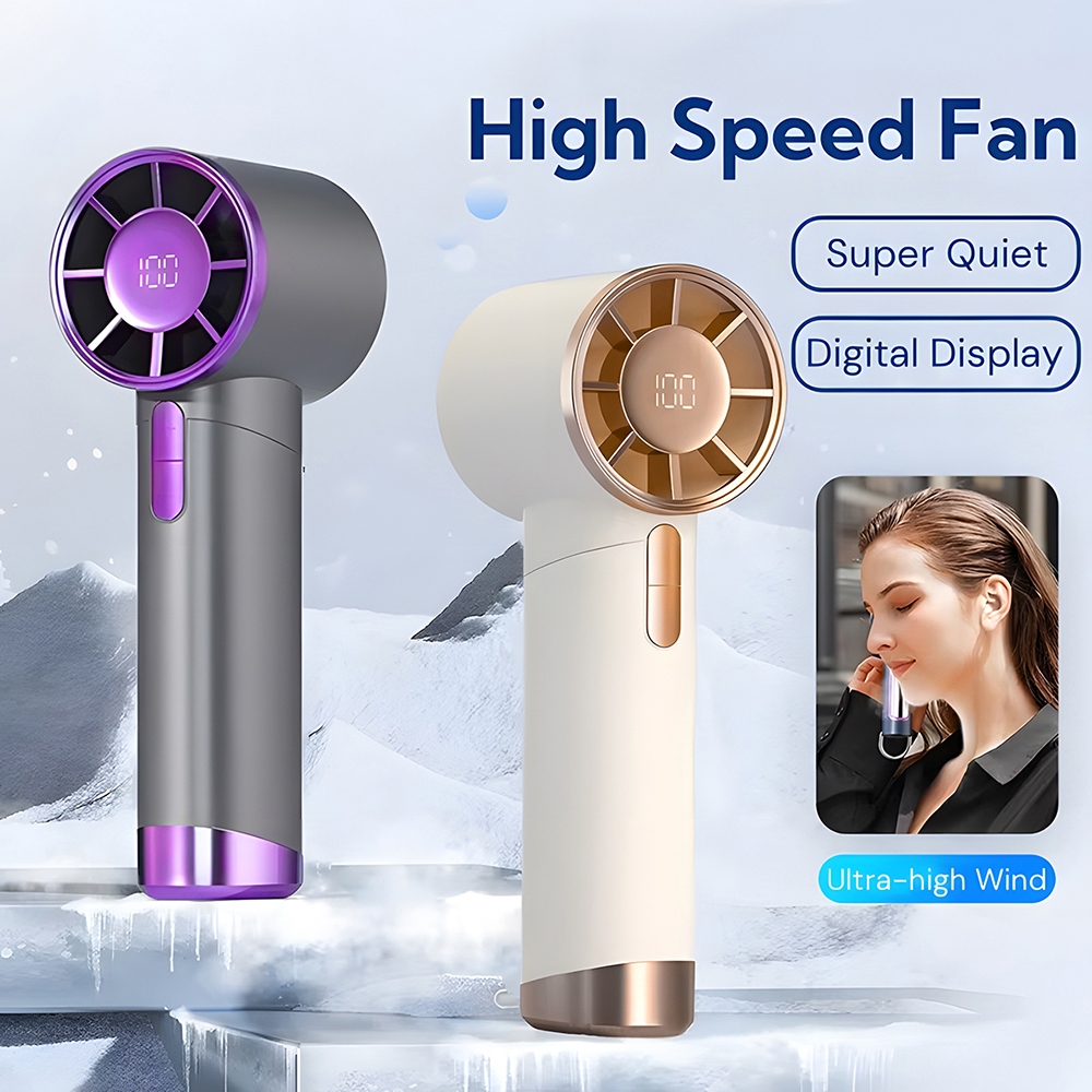 🔥ส่งจากไทย🔥พัดลมพกพาขนาดเล็กแบบชาร์จ USB ปรับความเร็วได้ 100 ระดับ พัดลมเทอร์โบพกพาความเร็วสูงสำหรับกลางแจ้ง