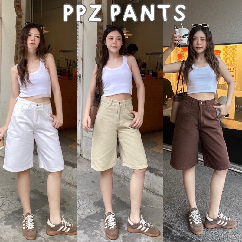 Good girl👖กางเกงยีนส์5ส่วน ผ้าไม่ยืด สีใหม่ ต้อนรับsummer กางเกงยีนส์ผู้หญิง กางเกงยีนส์ขาสั้น