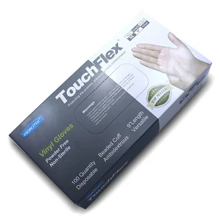 MICROTEX TouchFlex(100 ชิ้น/กล่อง)ถุงมือยางไวนิลสีใส | ทำอาหาร | งานบ้าน | ทำความสะอาด