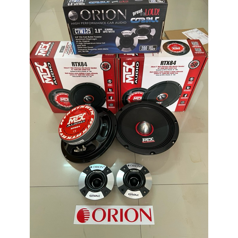 ซื้อแหลมจาน Orion 1คู่ 4835บาท แถม กลาง 8“ MTX 1คู่ ลำโพงแหลมติดรถยนต์