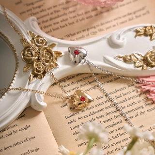 (พร้อมส่งวันถัดไป) earika.earrings - victorian heart locket สร้อยคอจี้หัวใจล็อกเกต วัสดุstainless steel ใส่อาบน้ำได้
