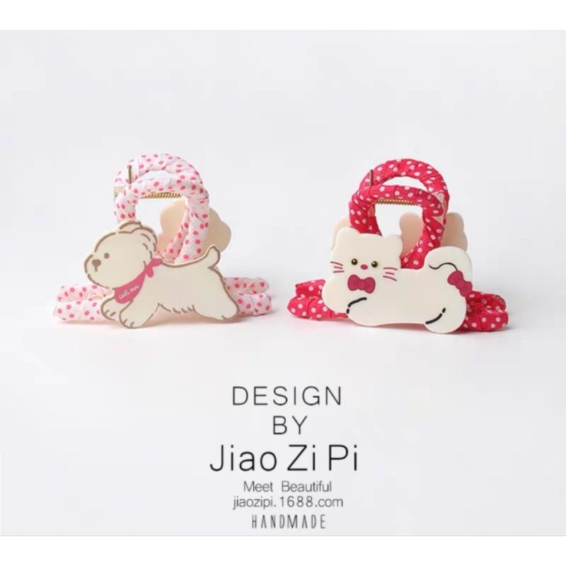 กิ๊บหนีบผม​ เครื่องประดับ​ผม ลายจุด​ รูปน้องหมา​ น้องแมว​ น่ารัก​