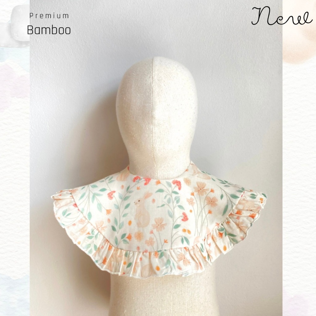 Cali ผ้ากันน้ำลาย กันเปื้อน สำหรับเด็กเล็ก ผ้าใยไผ่ธรรมชาติ *ป้าย Cali baby