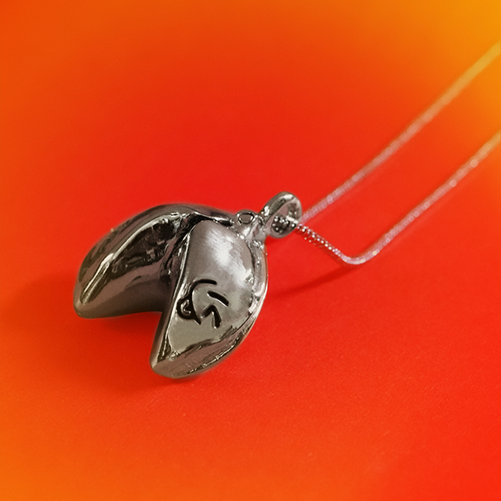 AFU.co สร้อยฟอร์จูนคุ้กกี้ พร้อมคำทำนาย FORTUNE COOKIE necklace ツ