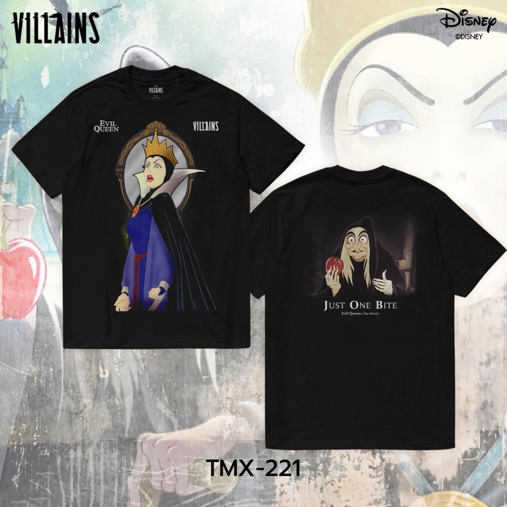 Power 7 Shop เสื้อยืดการ์ตูน ลาย "Evil Queen" คอลเลคชั่น “เทคนิค 3D” ลิขสิทธิ์แท้ DISNEY(TMX-221)