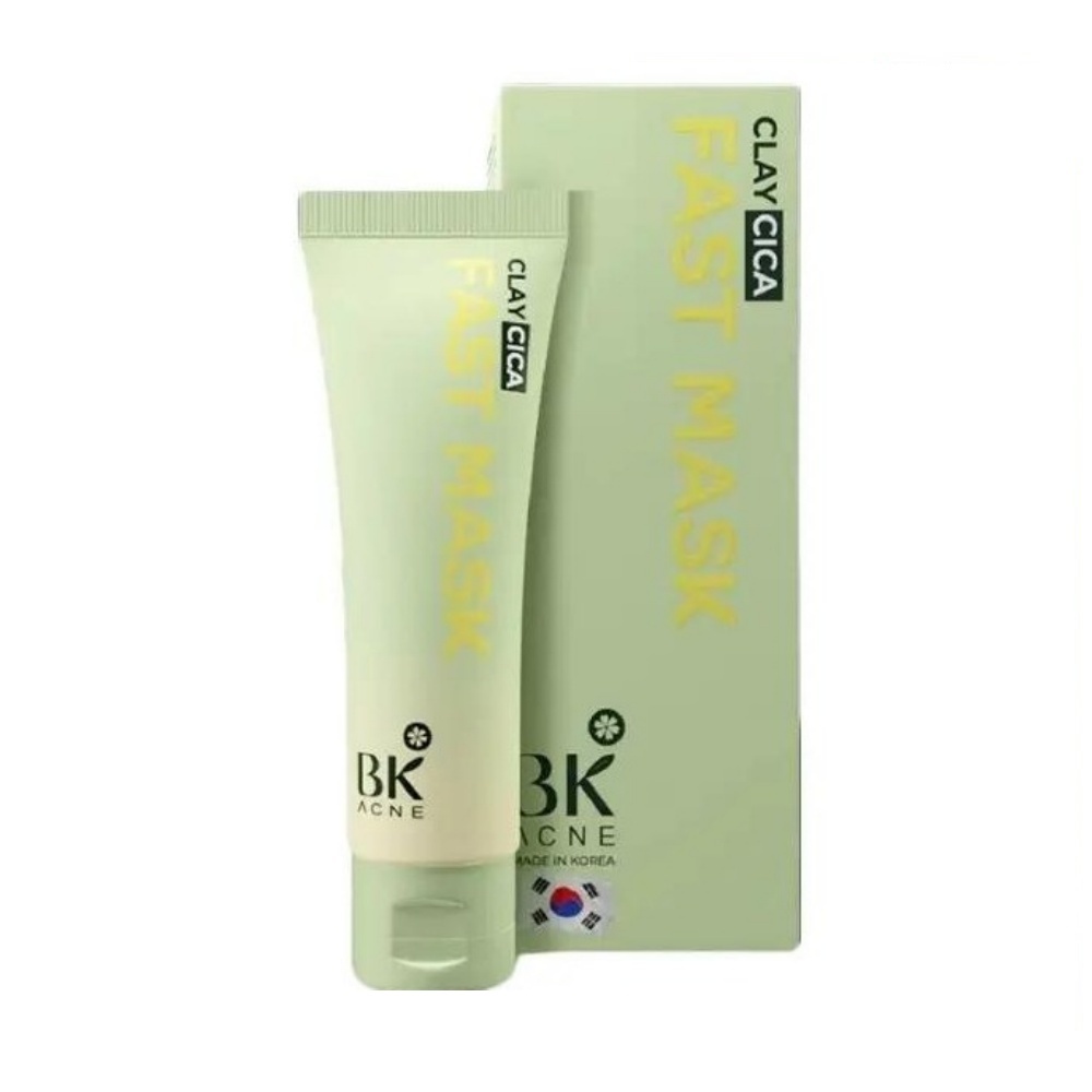 BK ACNE CLAY CICA FAST MASK 50g.บีเค แอคเน่ เคลย์ ซิก้า ฟาสท์ มาส์ก (1หลอด)