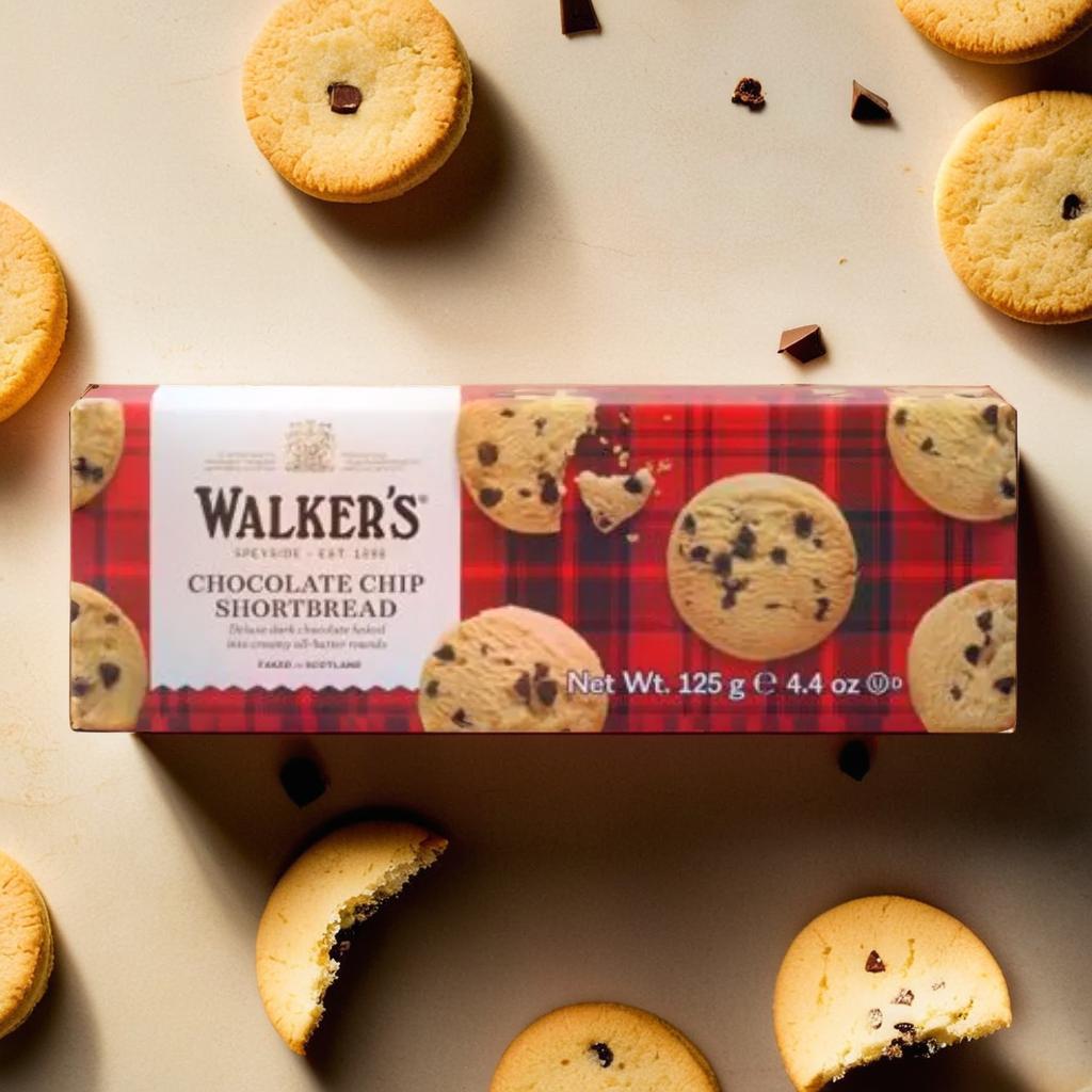 Walkers คุกกี้เนยแท้ผสมช็อกโกแลตชิป 125g | นำเข้าแท้จากสก็อตแลนด์ หอมเนย เข้มช็อกโกแลต