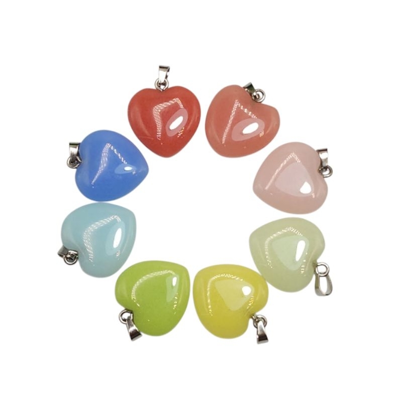 จี้หินธรรมชาติ จี้หินเรืองแสง จี้ทรงหัวใจ มีหลากหลายชนิดให้เลือก หินมงคลนำเข้าโดยตรงราคาส่ง - รูปที่ 4