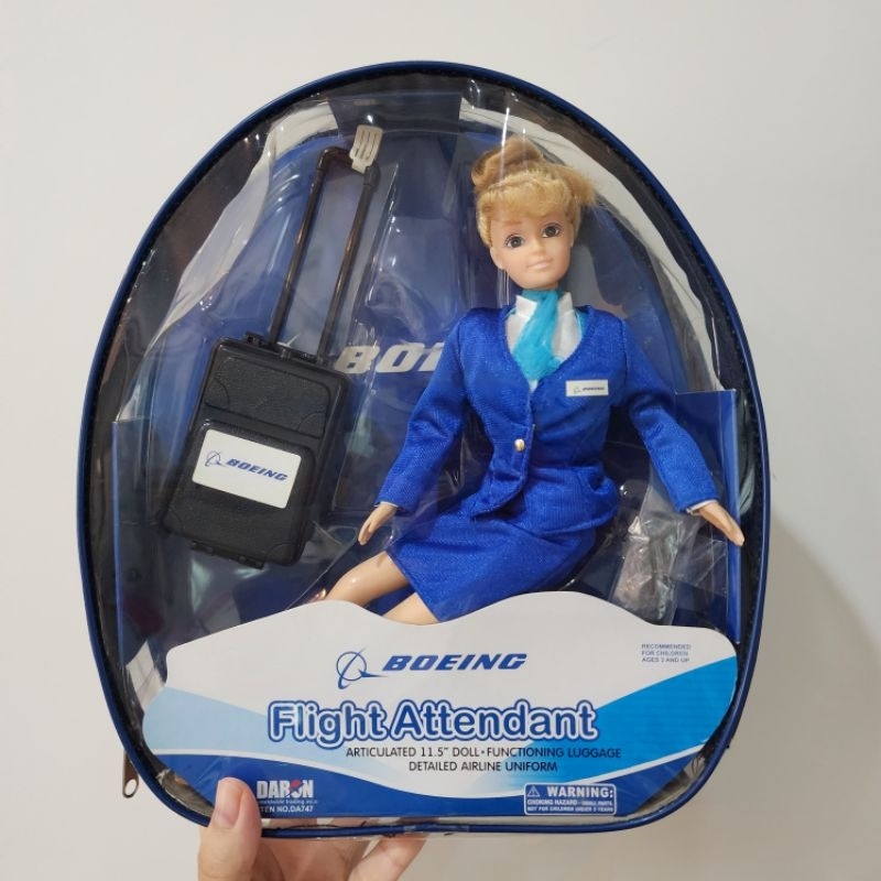 Boeing Flight Attendant doll พร้อมกระเป๋าสะพาย