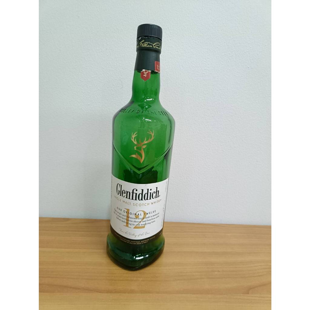 ขวดเปล่า Glenfiddich 12 Years Old สีเขียว ขนาด 1litr