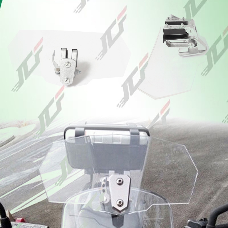 กระจกรถจักรยานยนต์ Airflow ปรับกระจก Extension Wind Deflector สีดํา Universal สําหรับ BMW Honda Yamaha Suzuki Ducati - รูปที่ 2