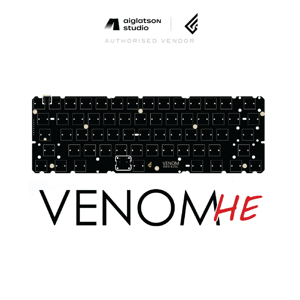 (พร้อมส่งในไทย) GEONWORKS Venom 60 HE PCB 8KHz - แผงวงจรคีย์บอร์ดสำหรับสวิตช์ Magnetic Hall Effect
