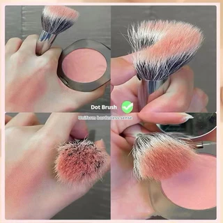 small brush +big brush สีดำ แปรงแต่งหน้า แปรงปัดแก้ม แปรงขนสัตว์ ขนาดใหญ่ สีดำ