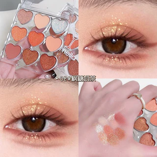NO.5176 พาเลตต์อายแชโดว์ 9 สี เนื้อแมตต์ มุก ควัน ติดทนนาน กันน้ํา แต่งหน้า ตา เหมาะสําหรับวันหยุด วันวาเลนไทน์ ปาร์ตี้