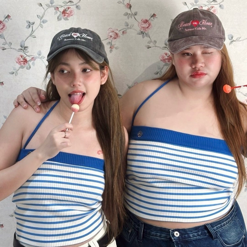 joliese เสื้อเกาะอกคล้องคอลายริ้ว รุ่น joliese tube top