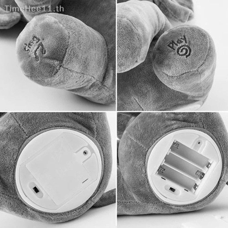 ตุ้กตาช้าง ตุ๊กตาช้างจ๊ะเอ๋ ช้างพูดได้ ช้างจ๊ะเอ๋ ตุ๊กตาจ๊ะเอ๋ สามารถพูดและร้องเพลงได้ การพัดหู รวมแบตเตอรี่ - รูปที่ 5