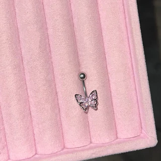 จิวสะดือสแตนเลสแท้ พร้อมส่งจากไทย💗🦋ความยาวก้าน4ระดับ 6,8,10,12mm