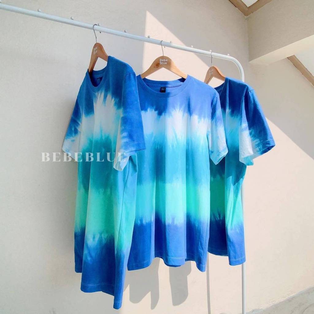 Bebeblue เสื้อมัดย้อม ครอบครัว รุ่น โอเชี่ยนบลู เนื้อนุ่ม ใส่สบาย ของแท้ 100% ราคา ถูกที่สุด ดีลบีเคเค