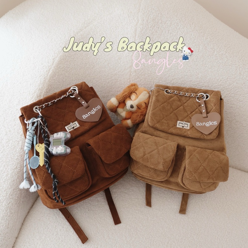 8anglesshop - 🍒🎒น้องกระเป๋าเป้ Judy backpack 13นิ้ว แถมฟรีพวงกุญแจ💖D038