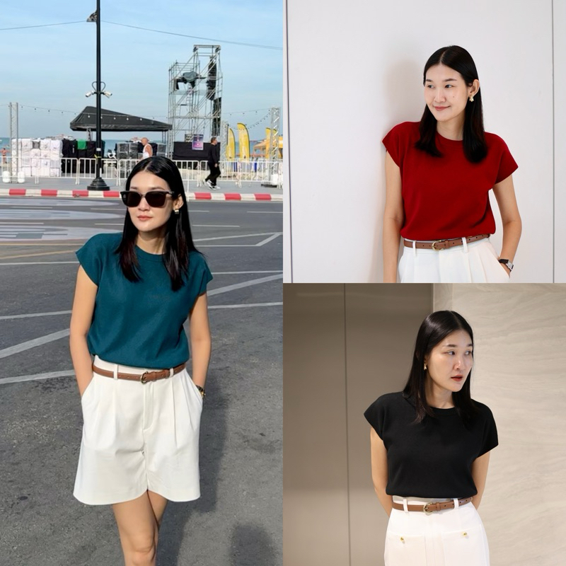 OCTOBER7th - Ruby Knit เสื้อไหมพรม ผ้านุ่มมาก ช่วงคอมีขอบยืด (มี 4 สี)