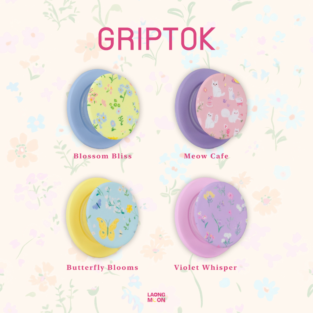 LAONGMOON Griptok Flower Sweet Collection กริ๊ปต๊อก ที่ติดหลังมือถือ