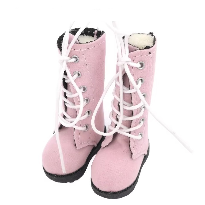 รองเท้าบูท  สำหรับตุ๊กตาบลายธ์ Shoes for blythe doll  BJD 1/6 doll shoes ส่งจากไทย สีชมพู