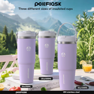 Peliflask แก้วเก็บความเย็น เก็บความเย็น สแตนเลส พร้อมหูหิ้ว แก้วน้ําเก็บความเย็น แก้วเยติ 30/35oz