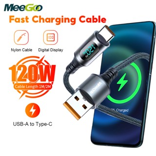 MeeGoo สายชาร์จ 120W 6A ชาร์จเร็ว มีน้าจอแสดงผลดิจิตอล ยาว 1…