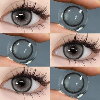 【ซื้อ2คู่แถมยาหยอดตา】[0.00-8.00] Midroo แว่นตาสายตาสั้น คอนแทก ขยายรูม่านตา คอนแทคเลนส์ Jelwery Grey/Brown