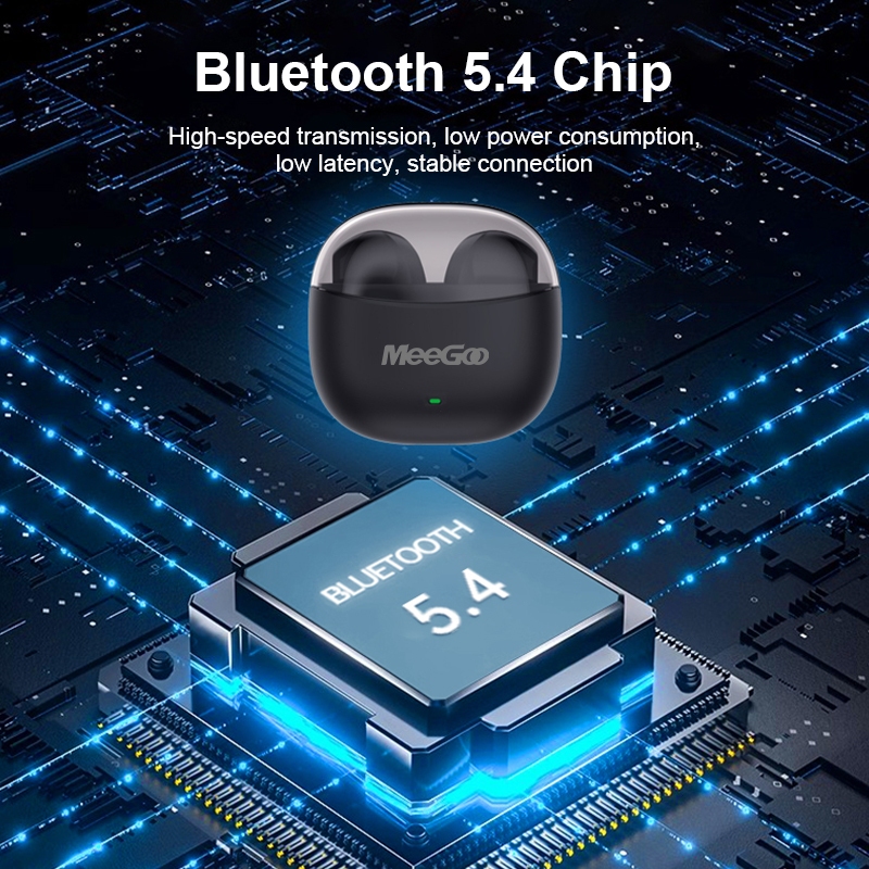 MeeGoo หูฟังบลูทูธไร้สาย TWS Bluetooth 5.4 ตัดเสียงรบกวน ขนาดเล็ก ใส่โดยไม่เจ็บ เปิดฝาเชื่อมต่อทันที