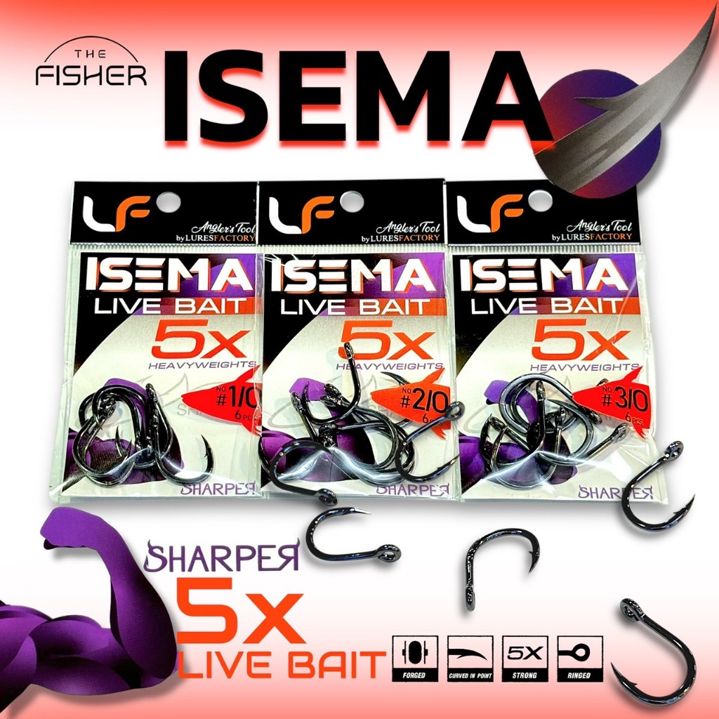 A04 LF ตัวเบ็ดอิเซม่า SHARPER HOOK ISEMA LIVE BAIT 5X HEAVYWEIGHTS