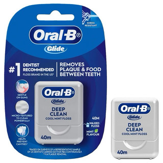 Oral-B Glide Deep Clean Cool Mint Floss 40 M แพคเกจใหม่ล่าสุด