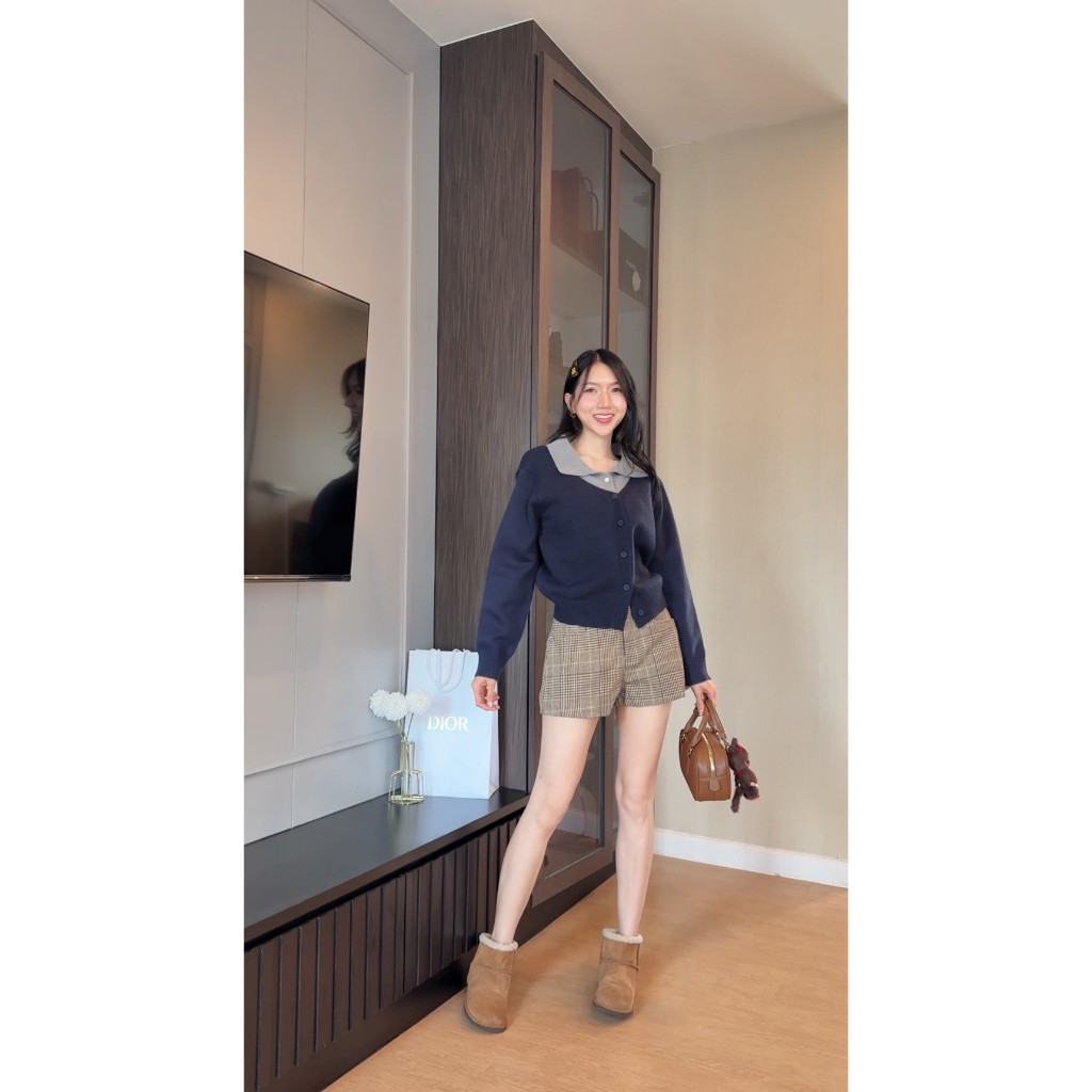 BD25-036-N เสื้อไหมพรมแขนยาวคอปก(กรม) – โปรปัง