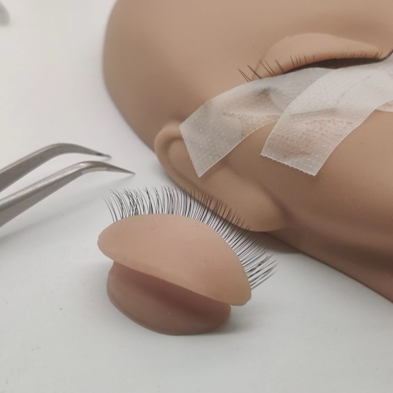 หน้าหุ่นพร้อมขนตาปลอม2ชั้น ใช้ในการหัดต่อขนตา หัดสักปาก สักคิ้ว - รูปที่ 4