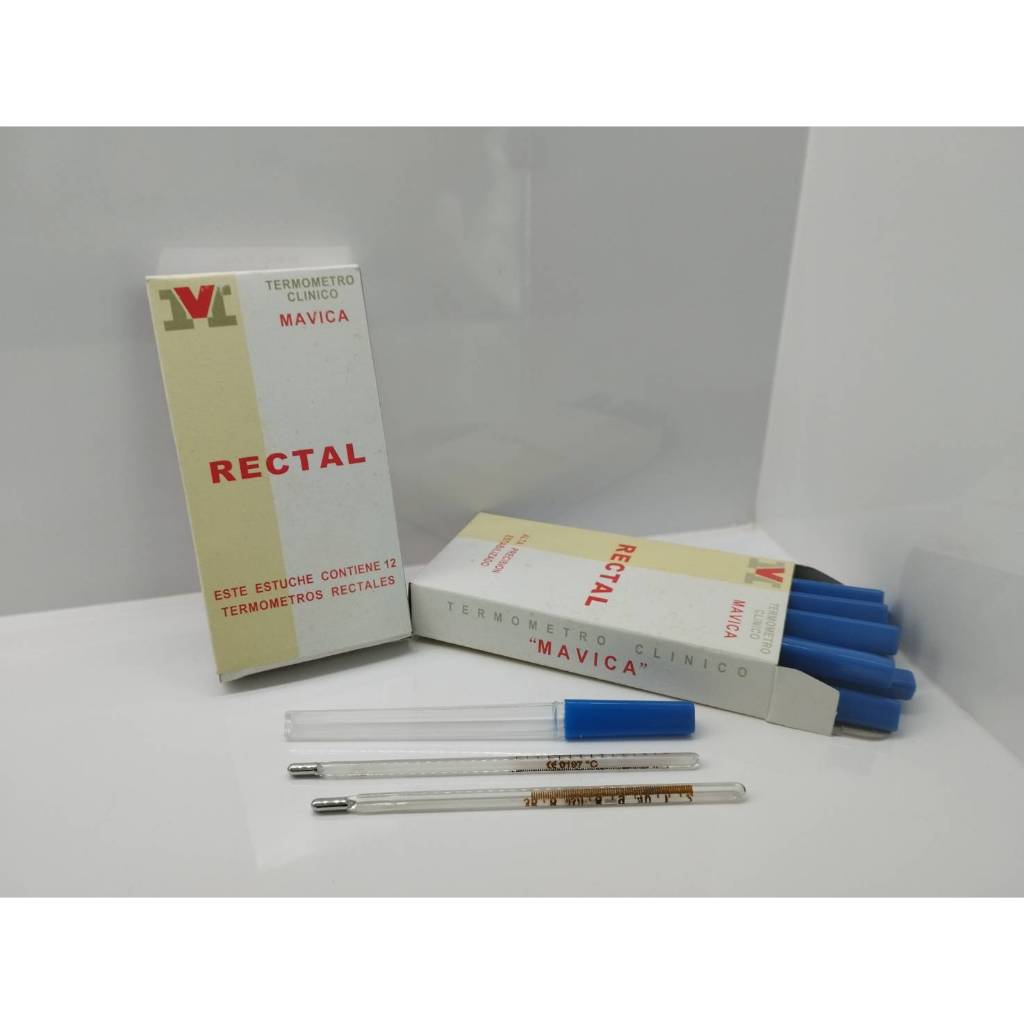 **12อัน/กล่อง** MAVICA-ปรอทวัดไข้ทางทวารแบบองศา C / ปรอทวัดอุณหภูมิแบบแก้ว / ปรอทวัดไข้ ปรอทแก้ว